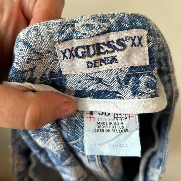 Vintage Guess Denim Button Skirt Mini Skirt - Picture 4 of 6